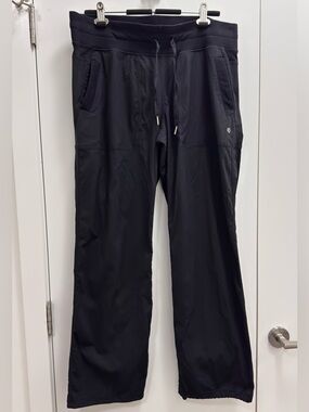 Lululemon dance studio women’s Black Drawstring  Pants size 12 with 30” inseam
